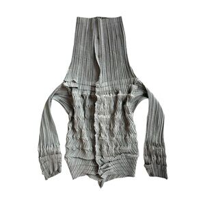 RARE Issey Miyake Fete pleated button-up blouse